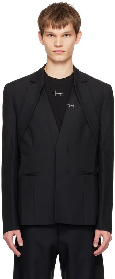 Bomberjacka HELIOT EMIL Kinetics Double-Breasted Blazer Svart | SS24_M_04_039_BLK01, 0