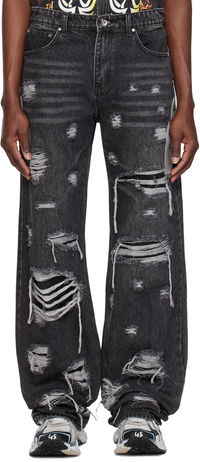 Who Decides War Side Patch Relaxation Jeans