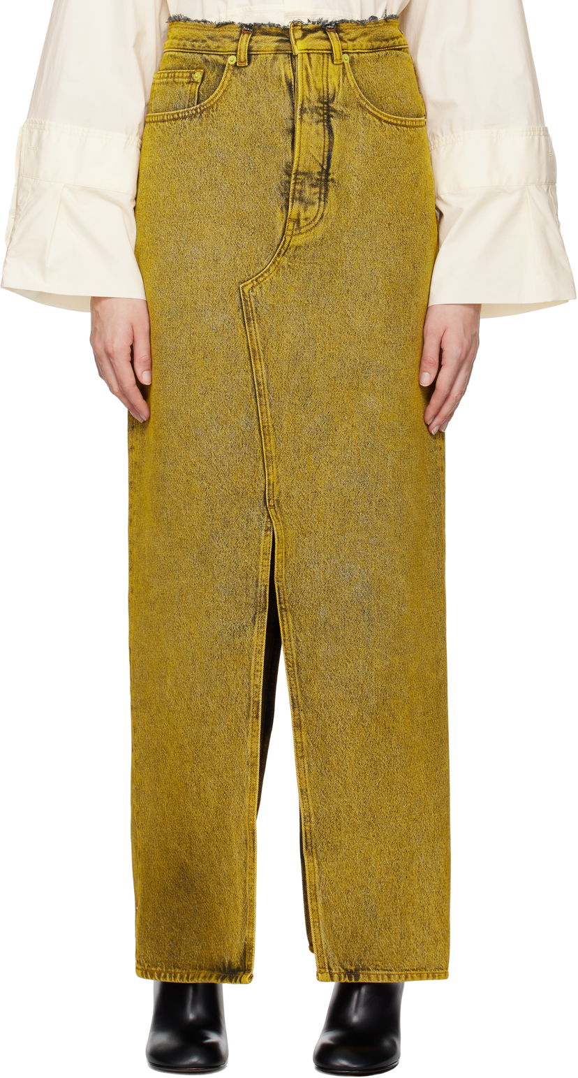 Kjol Maison Margiela Long Denim Maxi Skirt Gul | S62MI0021 S30652