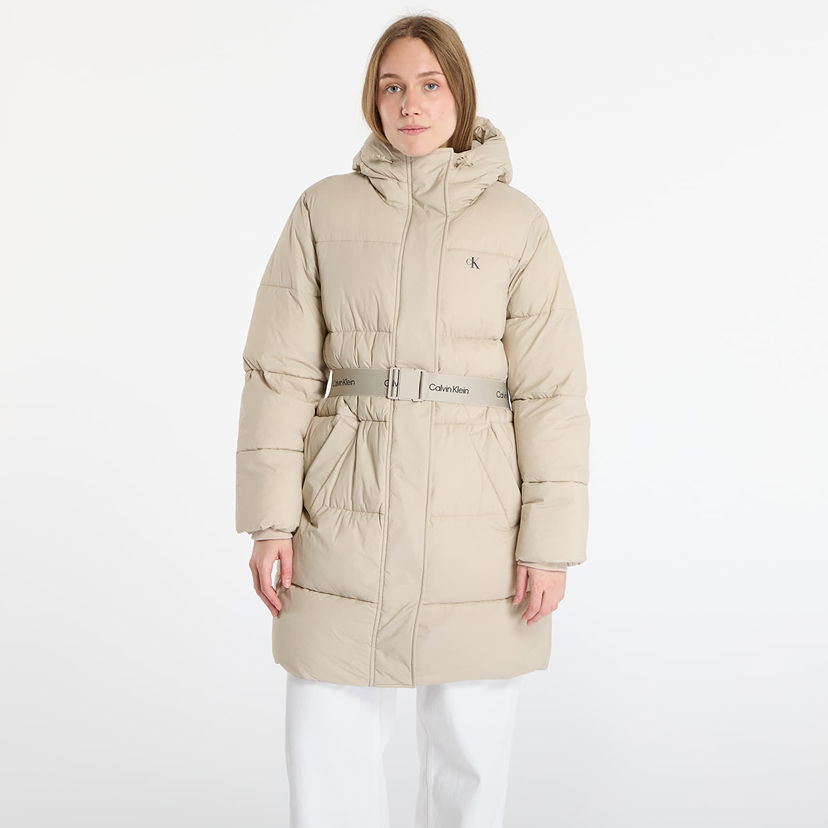 Rockar CALVIN KLEIN Jeans Belted Midweight Coat Beige | LV047D508G NSU