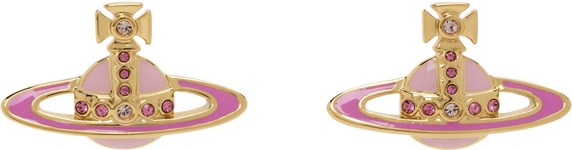 Örhängen Vivienne Westwood Vivienne Westwood Small Neo Bas Relief Earrings Rosa | 62010039-02R839-