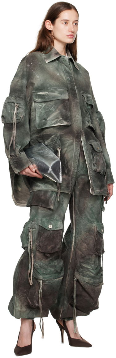 Skjorta The Attico Attico Fern Denim Jacket Grön | 241WCB48 D022, 3