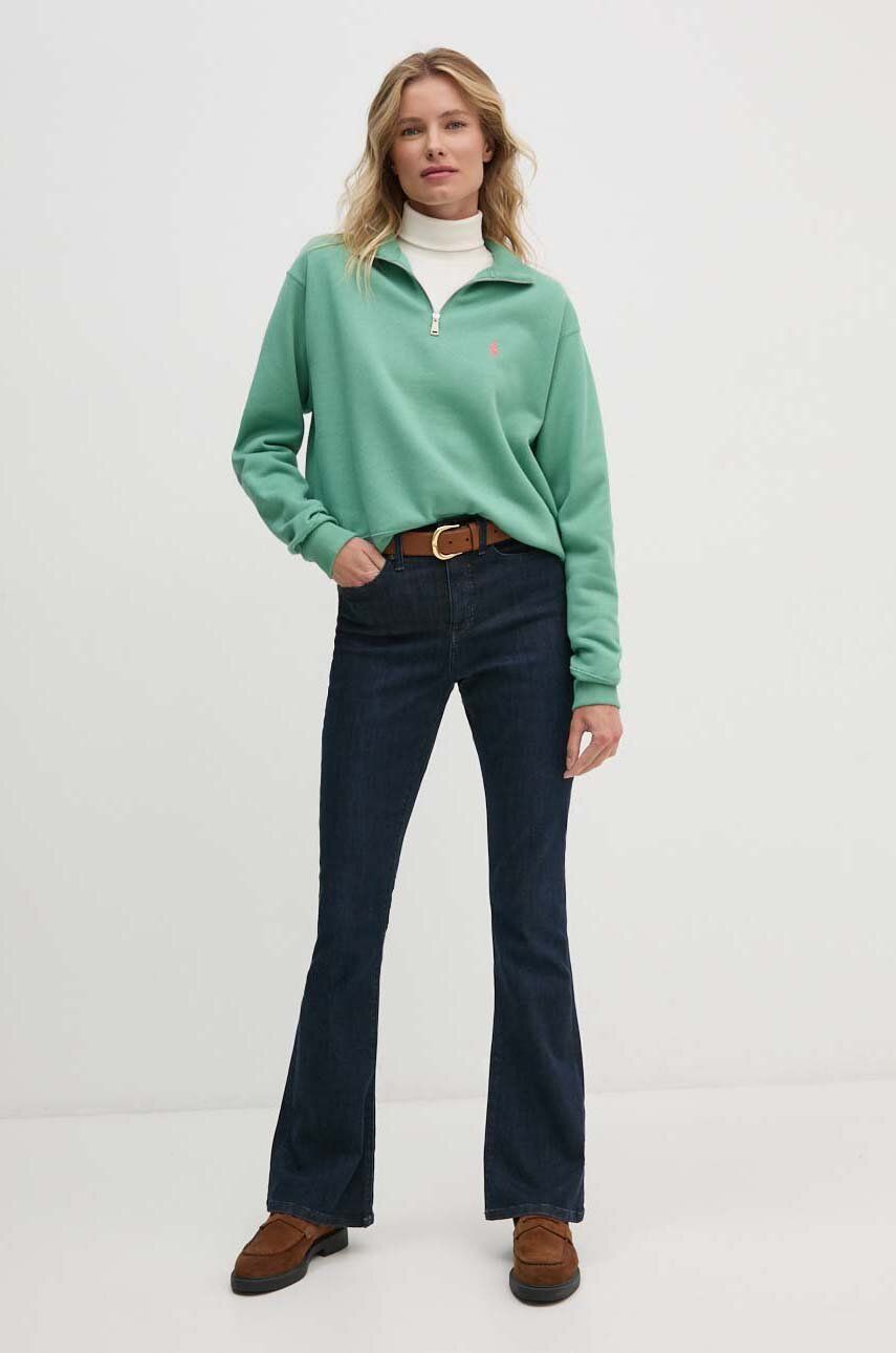 Sweatshirt Polo by Ralph Lauren Half Zip Sweatshirt Grön | 211851659, 1