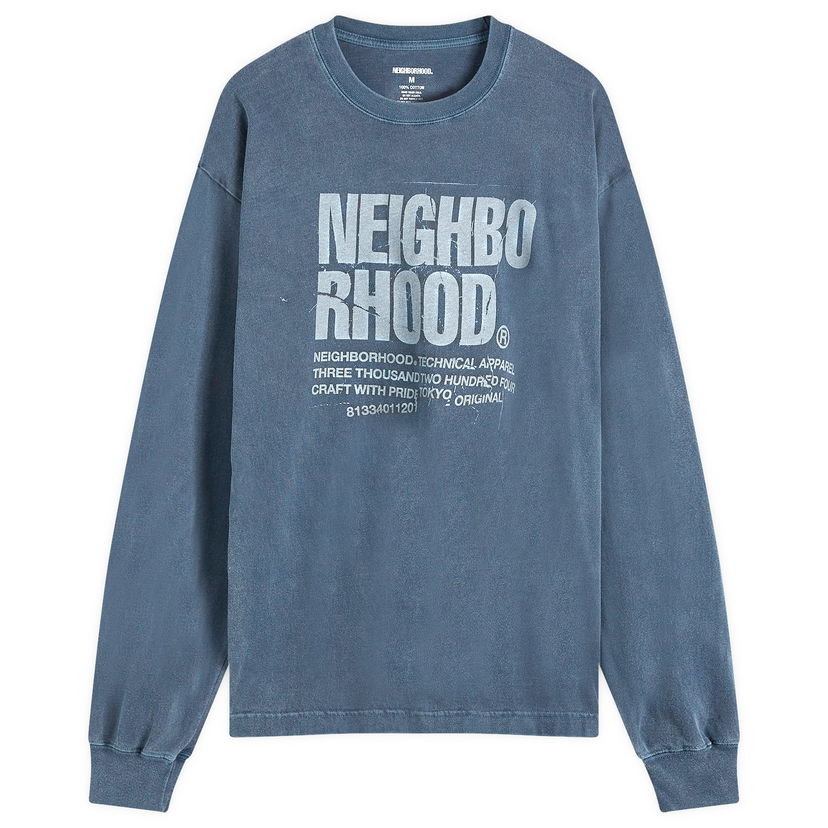 T-shirt Neighborhood LS-11 Long Sleeve T-Shirt Blå | 242PCNH-LT11-NVY