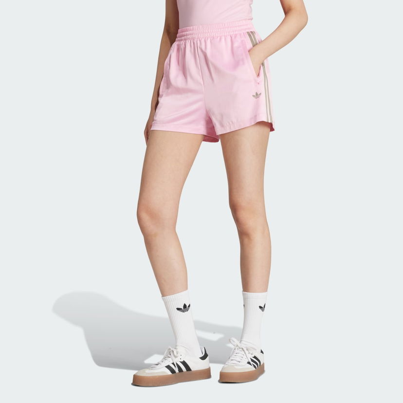 Shorts adidas Originals adidas Originals Satin Shorts with Stripes Rosa | KD2282
