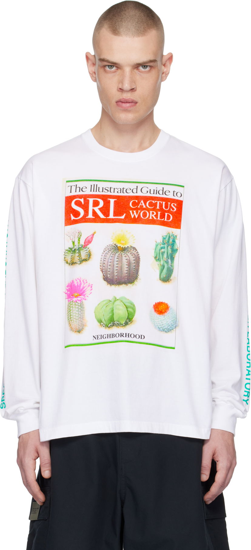 T-shirt Neighborhood Cactus World Graphic Long Sleeve T-Shirt Vit | 242PCNH-LT21
