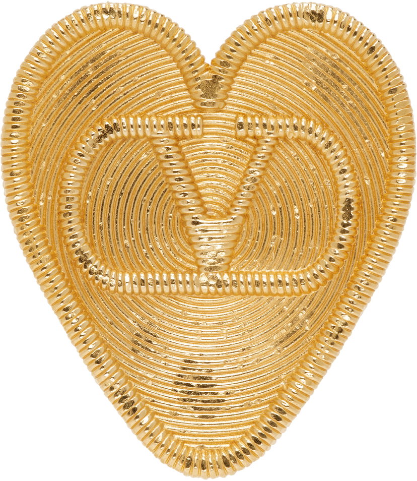 Pin Valentino Valentino Garavani Fil Perdu Gold-Tone Heart Brooch Metallisk | 6W0J0Z95MET