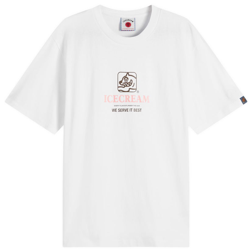 T-shirt BBC IceCream Serve It Best T-Shirt, Size Large Vit | IC25348-WHT