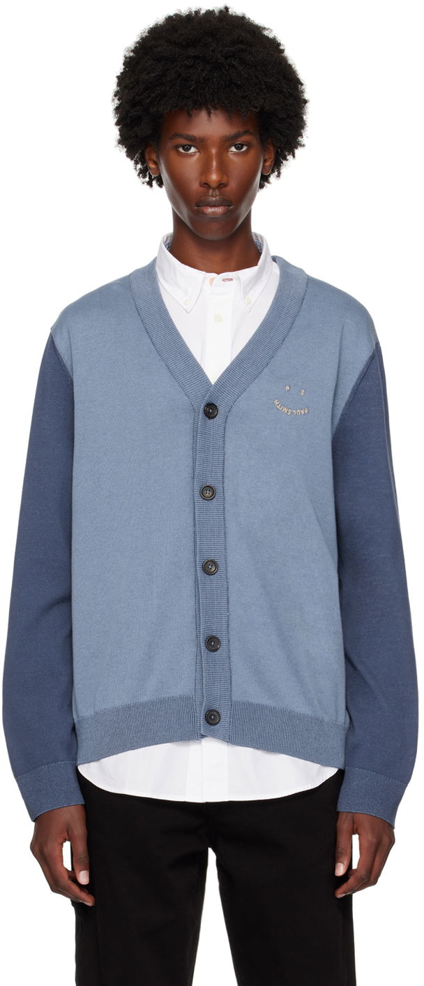 Sweater Paul Smith PS Paul Smith Happy Cardigan Blå | M2R-957Y-N22149-46, 0