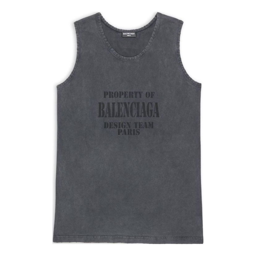 Linne Balenciaga Balenciaga Loose Tank Top Grå | 697880TMVI11055