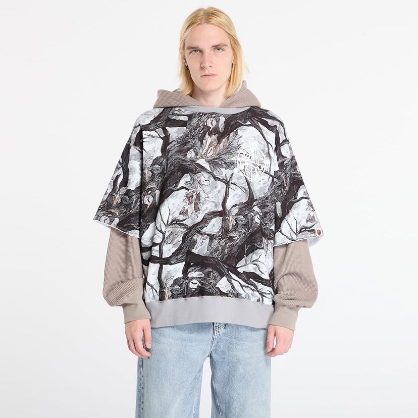 Sweatshirt BAPE Tree Edge Camo Layered Pullover Hoodie XXL Flerfärgad | 001PPL801003MWHT