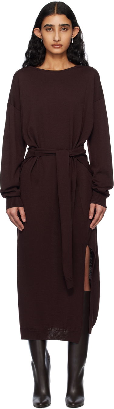 Klä LEMAIRE LEMAIRE Trompe L'Oeil Knit Maxi Dress Bourgogne | DR1093 LK087, 0