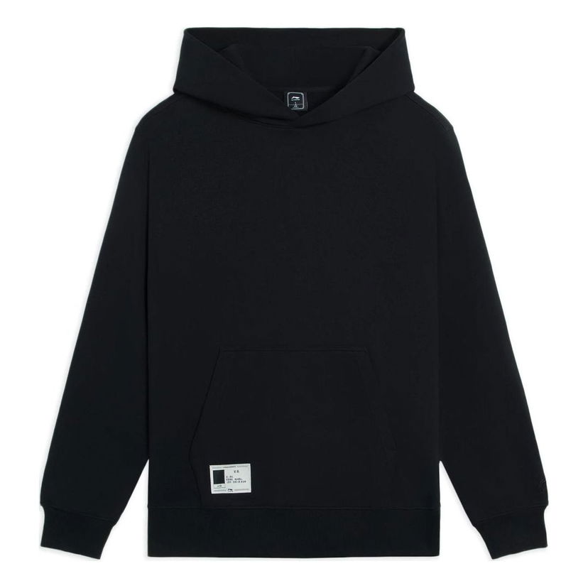 Sweatshirt Li-Ning Label Logo Hoodie Svart | AWDSB15-1