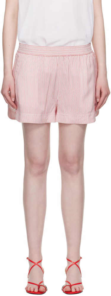 Shorts Stella McCartney Stella McCartney Striped Elasticated Shorts Röd | 6402953FR210, 0