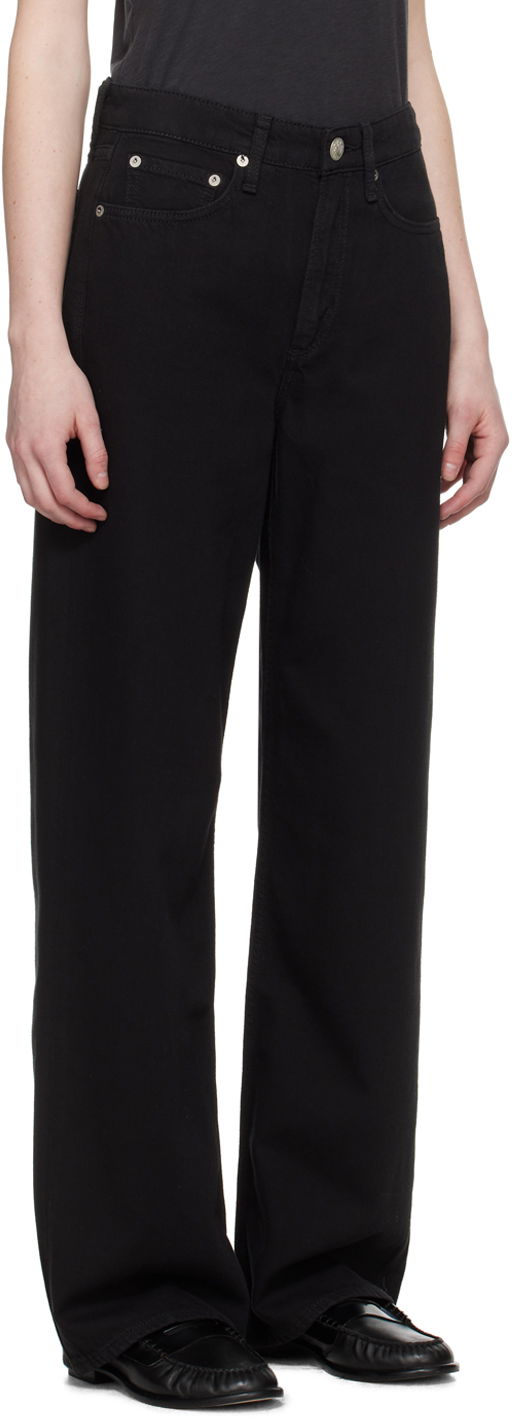 Jeans rag & bone Rag & Bone Logan Wide Leg Jeans Svart | WDD22H2935STBL, 1