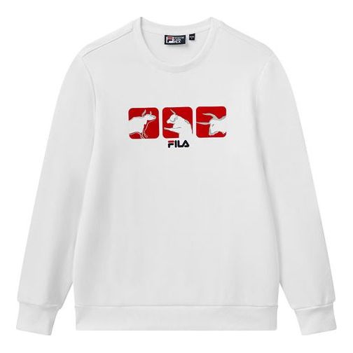 Sweatshirt FILA Sportswear Bull Graphic Sweatshirt Vit | F11M118297F-WT