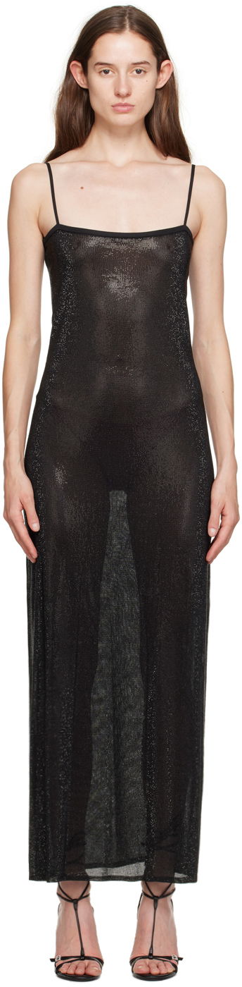 Klä Alexander Wang Bead Midi Dress Svart | 1KC1246013