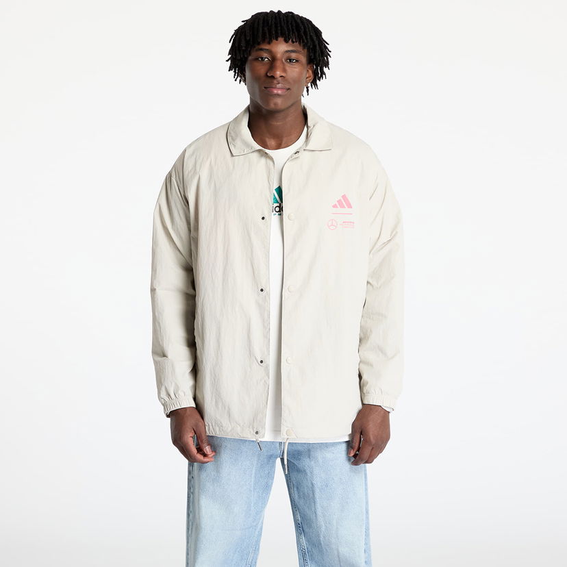 Jacka adidas Performance adidas x Mercedes AMG Petronas Formula One Team Summer Pack Coach Jacket Beige | JW3362