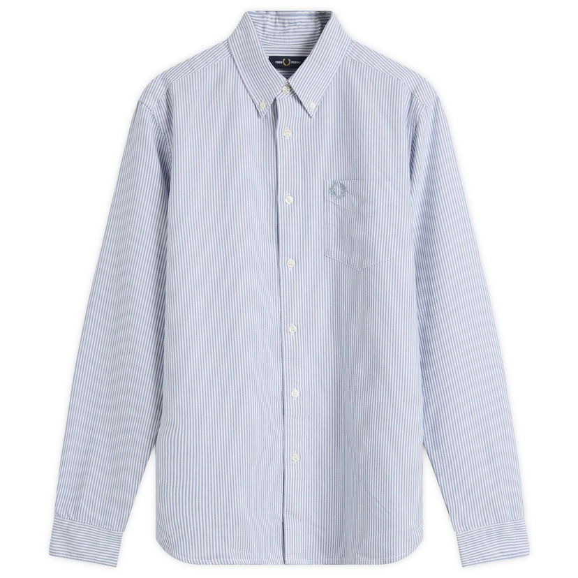 Skjorta Fred Perry Fred Perry Oxford Stripe Shirt, Size Large Blå | M1768-38A