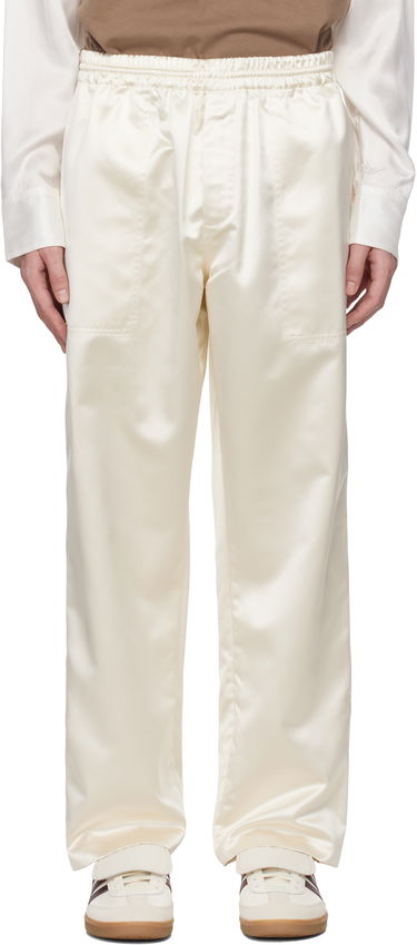 Träningsbyxor Bode Bode Candyfloss Satin Track Pants Vit | MRS25BT010, 0
