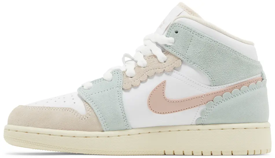 Sneakers och skor Jordan Air Jordan 1 Mid SE Pink Oxford (GS) Vit | DZ5361-100, 1
