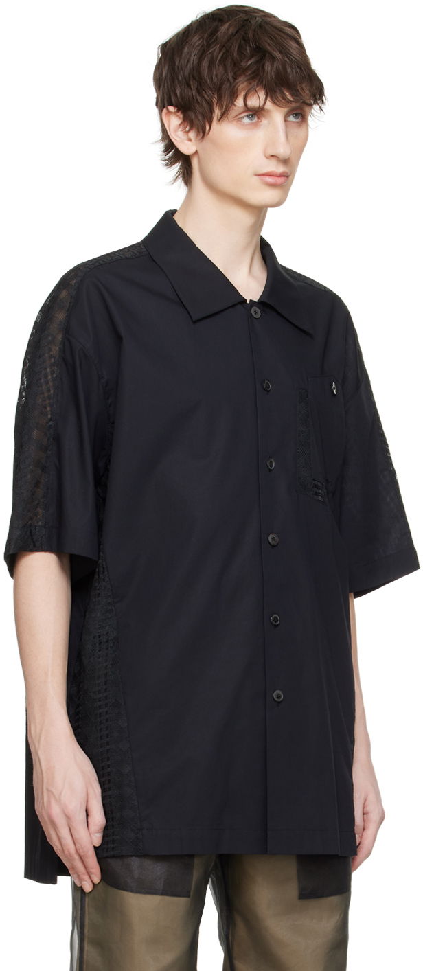 Skjorta Feng Chen Wang Feng Chen Wang Lace Overlay Shirt Svart | FUS17SR04, 1