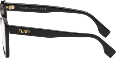 Solglasögon FENDI Lettering Rectangle Glasses Svart | FE50127IW54001 192337228438, 2
