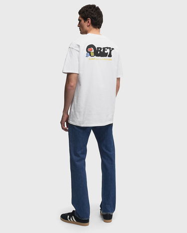 T-shirt OBEY Obey Earth Drop Out T-Shirt Vit | 165264120-WHT, 2