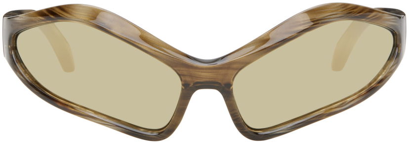 Solglasögon Balenciaga Fennec Oval Sunglasses Beige | BB0314S-003