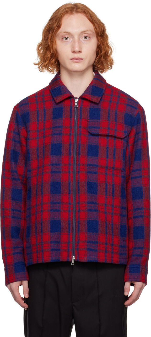 Skjorta Moncler Red Plaid Flerfärgad | I20912F000055976M, 0