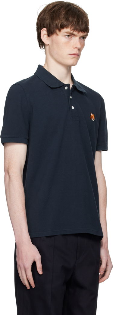 Polotröja MAISON KITSUNÉ Maison Kitsuné Fox Head Patch Regular Fit Polo Mörkblå | PM00209KP0002, 1