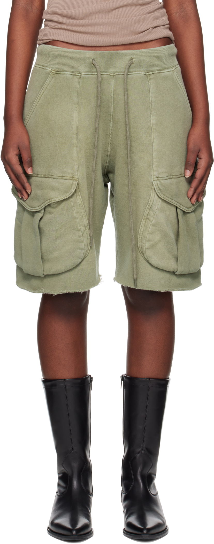 Shorts R13 R13 Multipocket Relaxed Sweat Shorts Grön | R13WK253-001BD
