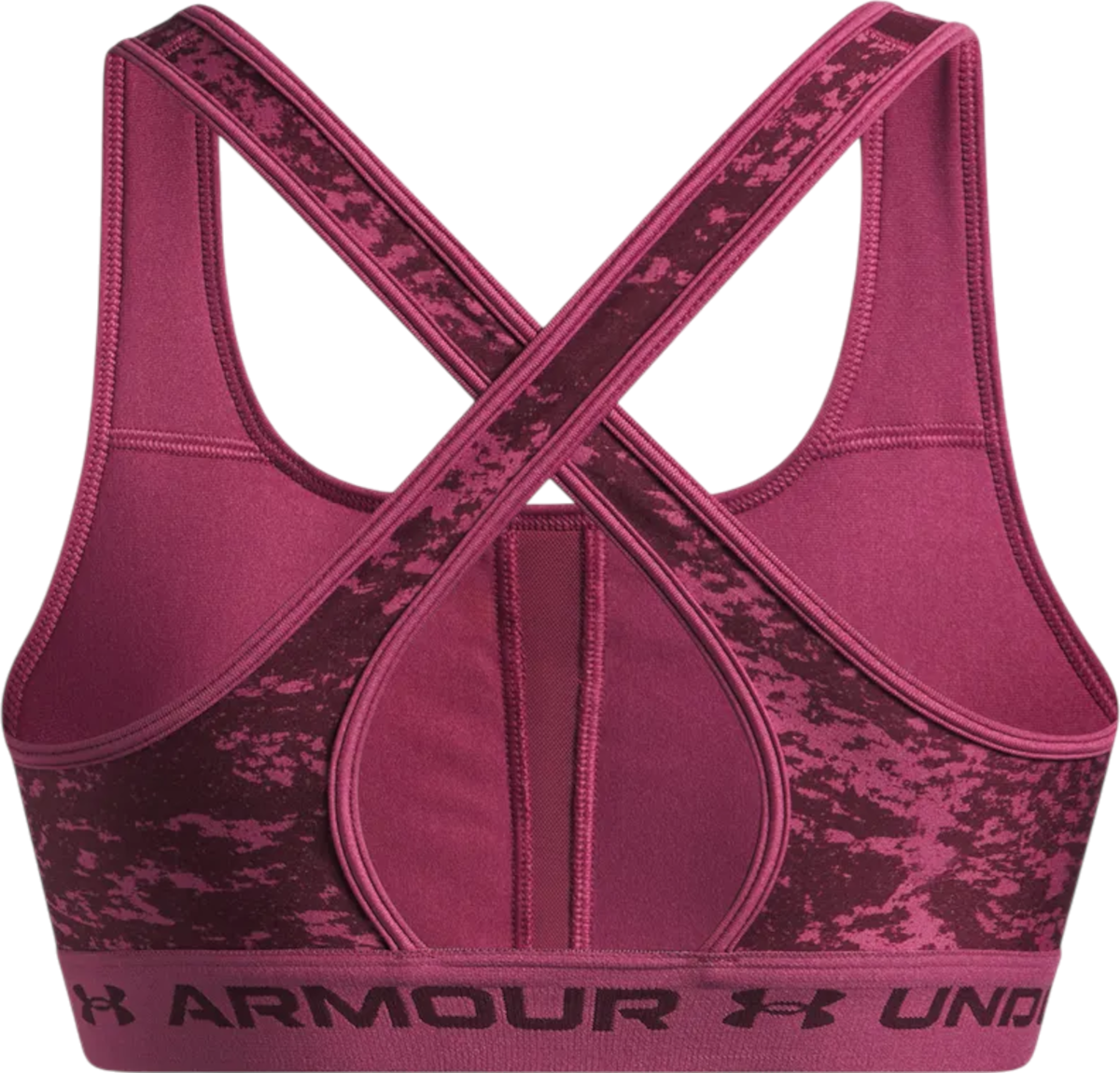 Behå Under Armour Under Armour Crossback Mid Print Sports Bra Rosa | 1361042-659, 1