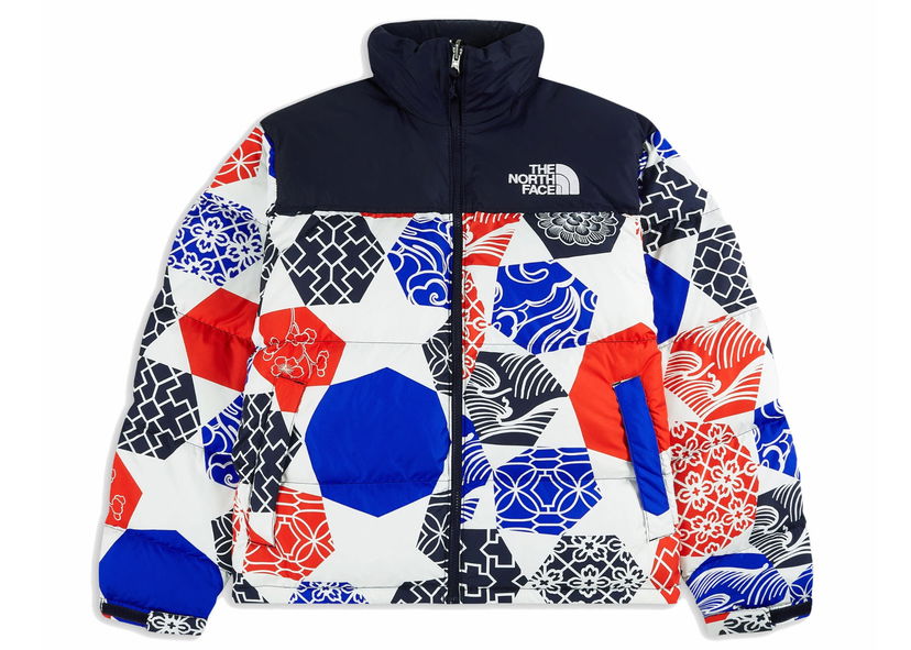 Pufferjacka The North Face 1996 Retro Nuptse IC Geo Print Blue Mörkblå | NF0A5IX43H1