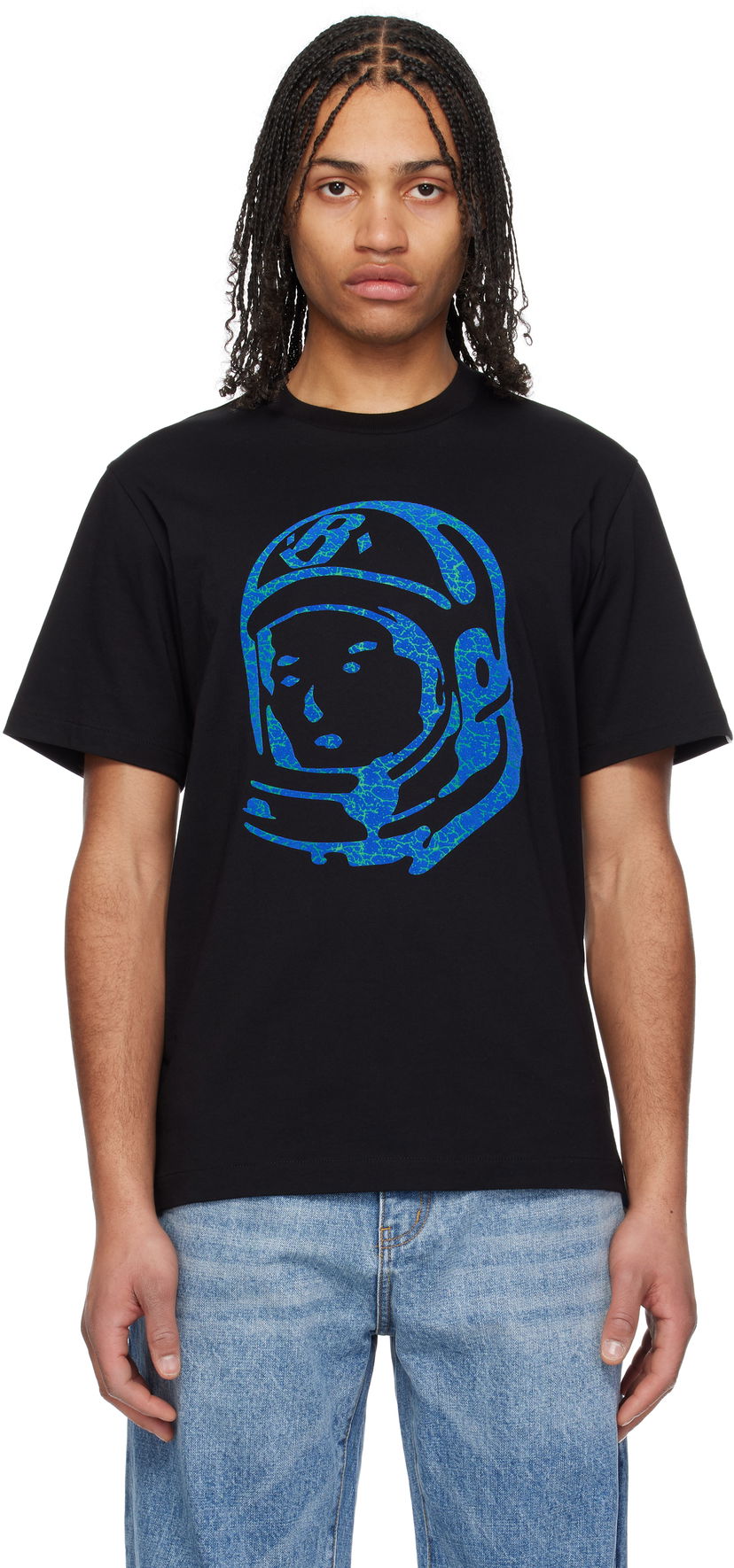 T-shirt BILLIONAIRE BOYS CLUB Billionaire Boys Club Cracked Flock Print Astro T-Shirt Svart | B25156