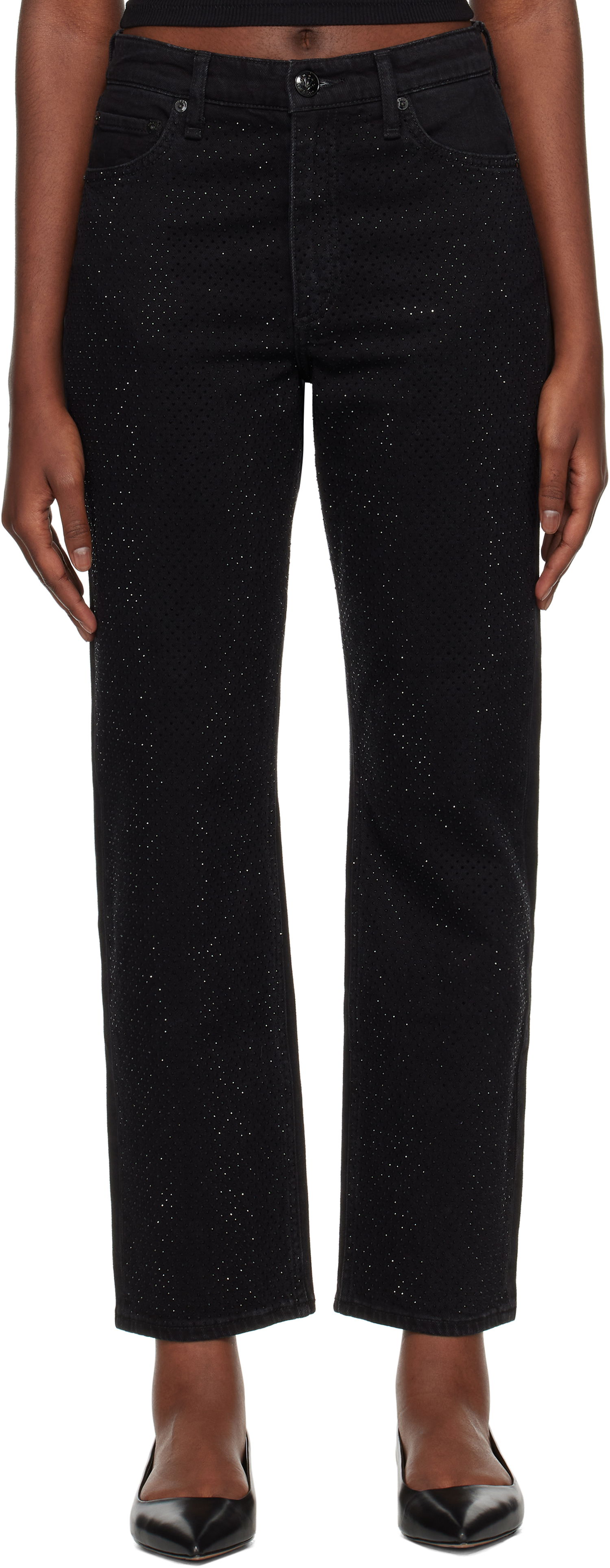 Jeans rag & bone rag & bone Harlow Straight Jeans Svart | WDD24F2956FMSI, 0