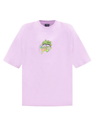T-shirt Jacquemus Le Grenouille Frog Print Rosa | 226JS068-2099-6AI