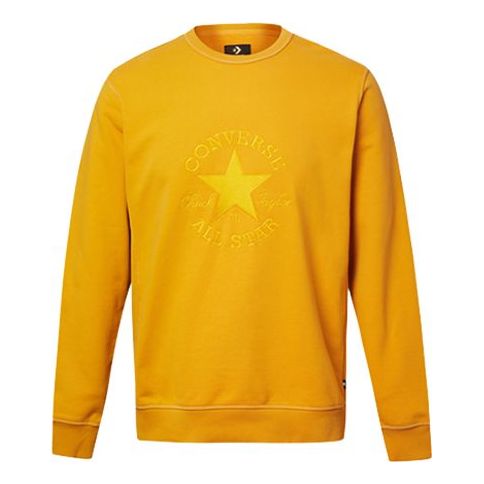 Sweater Converse Converse Logo Round Neck Pullover Gul | 10020819-740