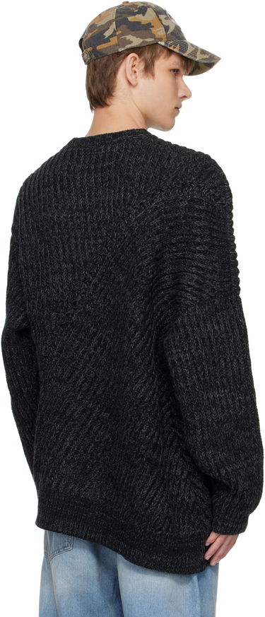 Sweater Martine Rose Martine Rose Engineered Fisherman Rib Sweater Svart | 971YA03053, 2