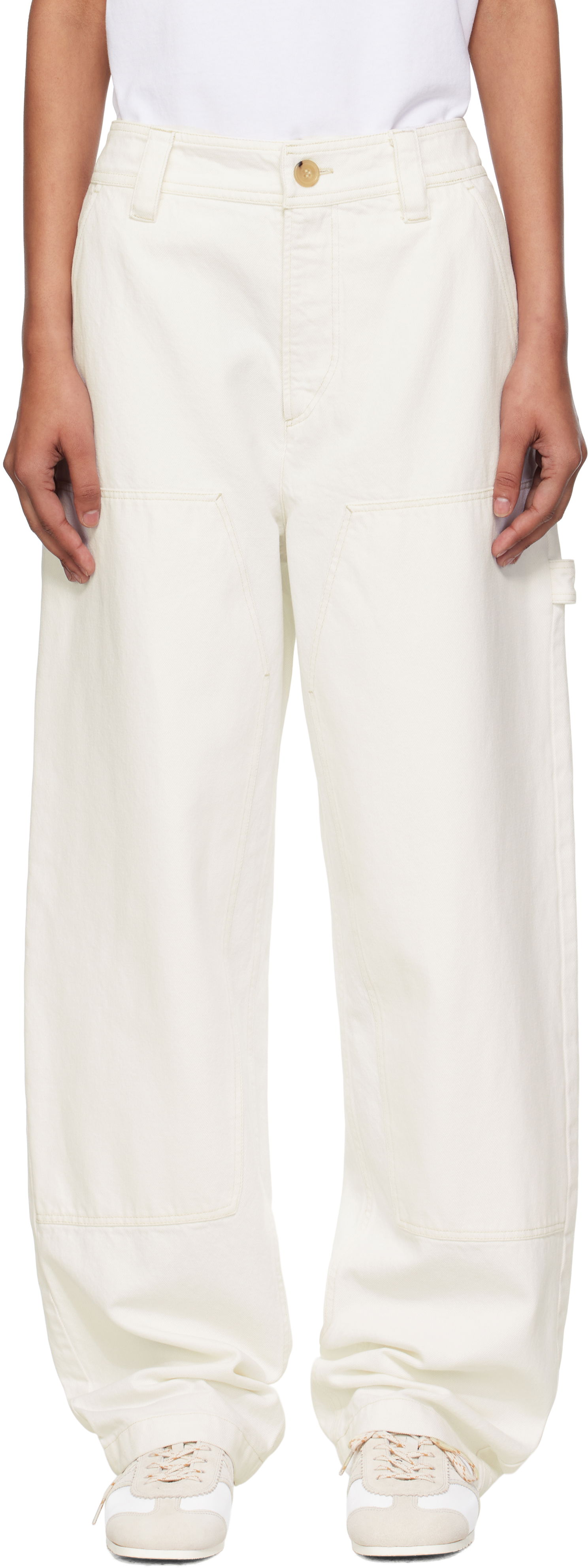 Cargo byxor A.P.C. A.P.C. Gustav Carpenter Pants Vit | COGZV-M08484, 0