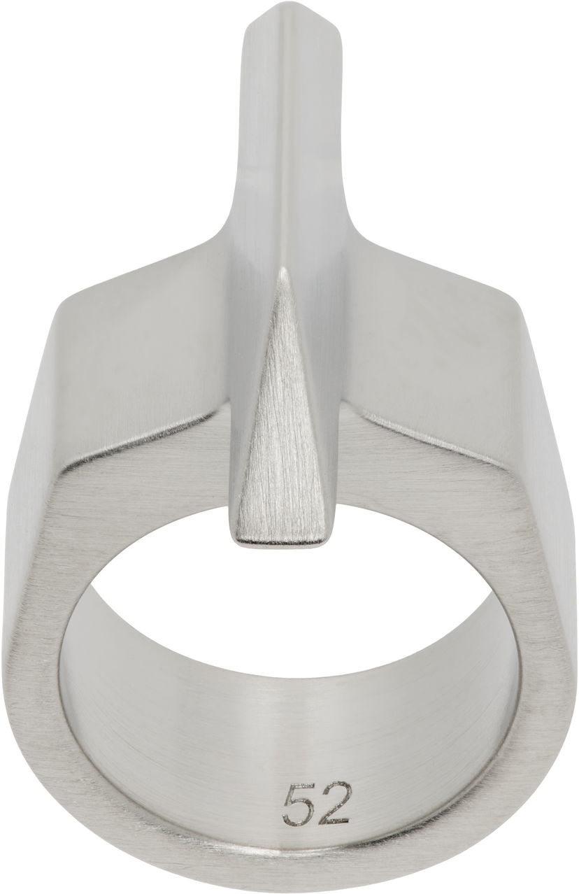 Ringa Rick Owens Rick Owens Hollywood Trapezoid Ring Metallisk | RJ0000107 MMT