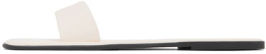 Klä The Row The Row Leather Beach Slides Vit | F1386-SPN60, 2