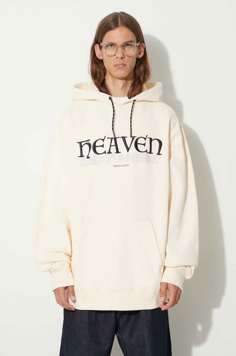 Sweatshirt WOOD WOOD Zeus Heaven Hoodie Beige | 12335603.2493