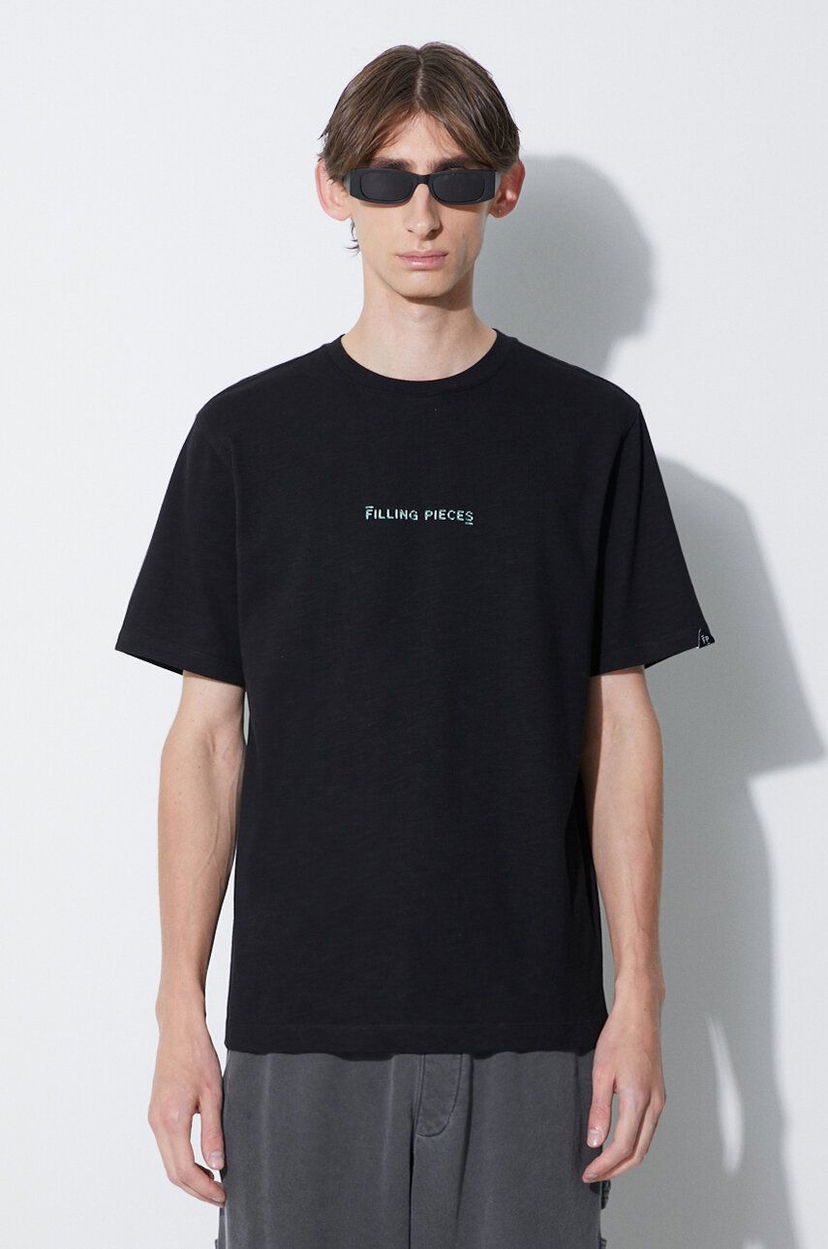 T-shirt Filling Pieces Pieces Carabiner T-Shirt Svart | 74417051861