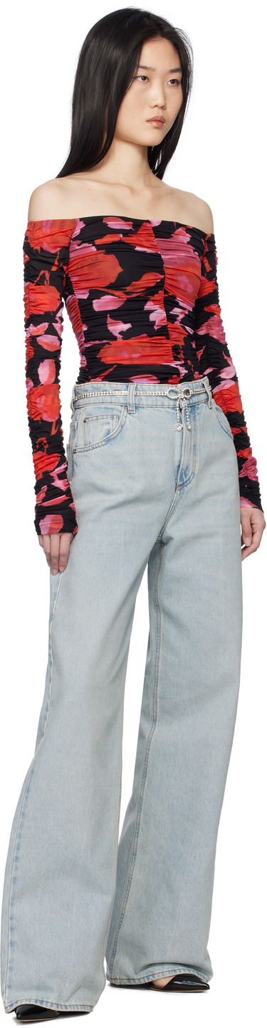Linne Blumarine Blumarine Printed Jersey Draped Top Flerfärgad | P522C361A, 4