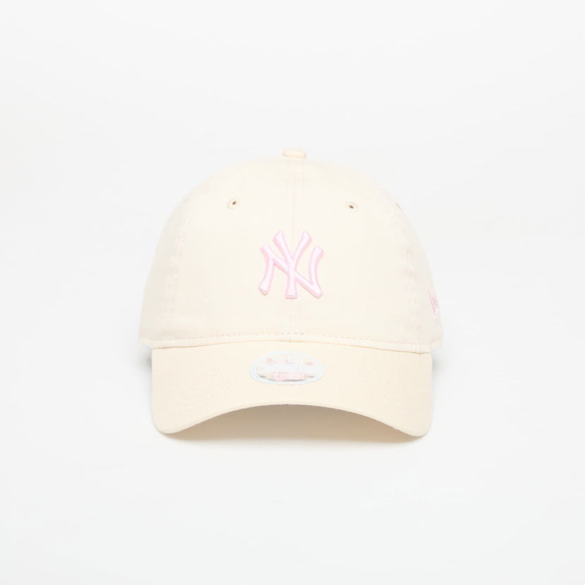 Keps New Era New Era New York Yankees MLB Contrast Stitch 9TWENTY Adjustable Cap Beige | 60667471