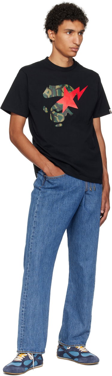 T-shirt BAPE Trial Camo Ape Face STA T-Shirt Svart | 001TEL301035M, 3