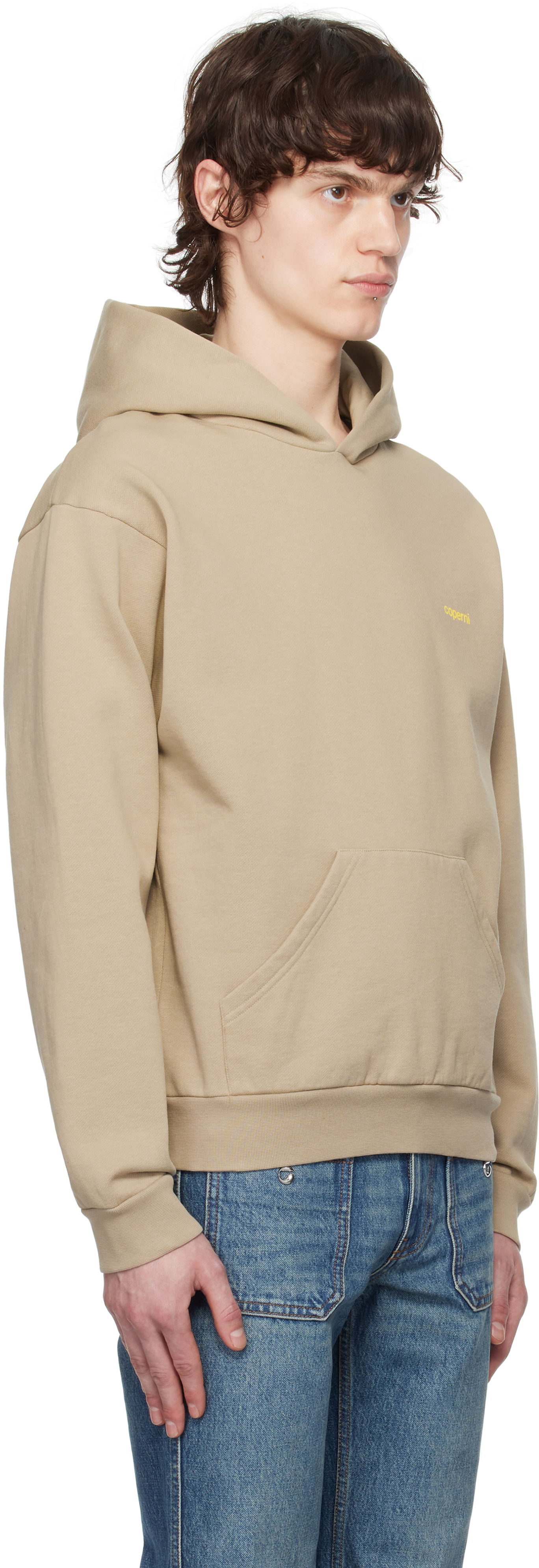 Sweatshirt Coperni Coperni Logo Hoodie Beige | COPJS15F5010MEN, 1