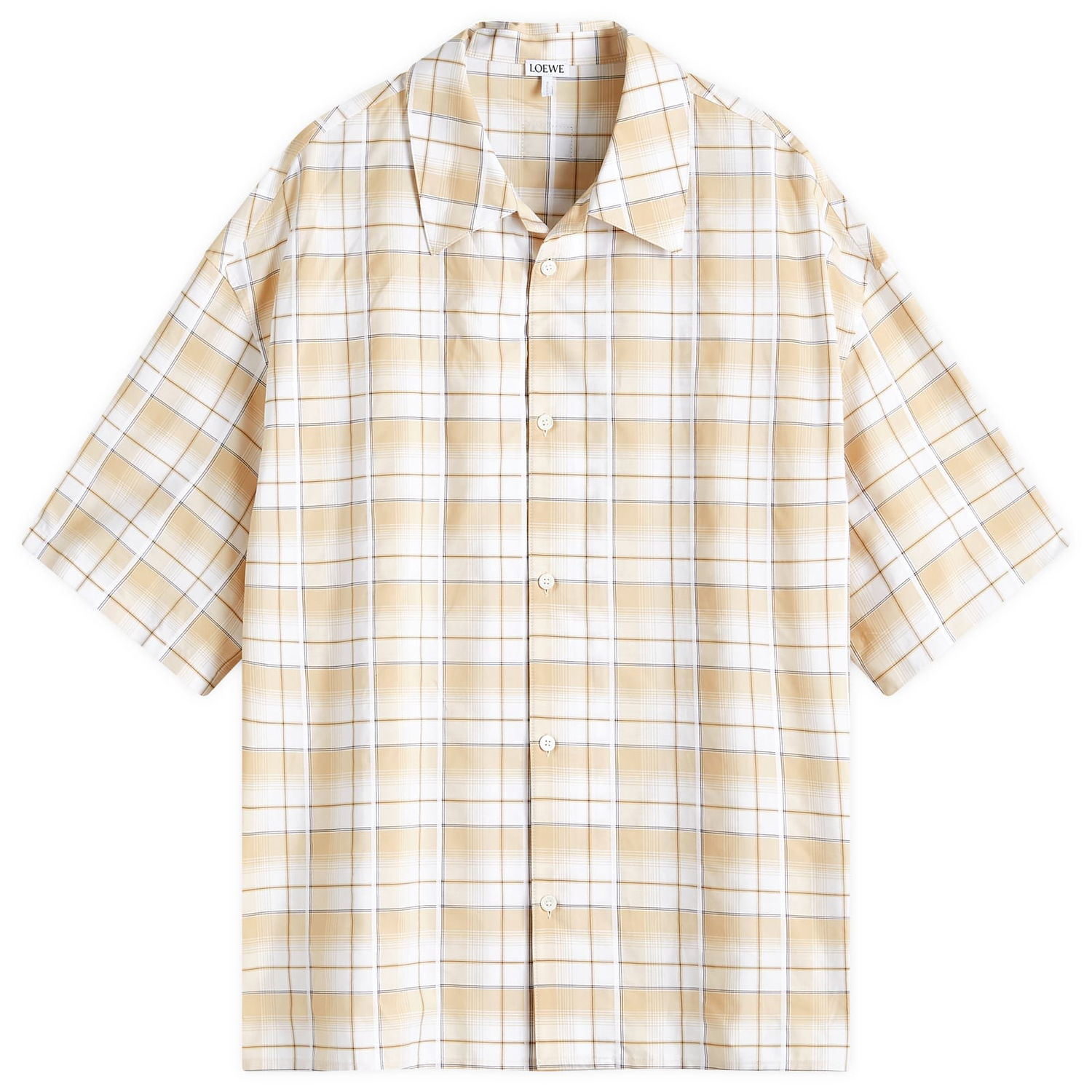 Skjorta Loewe Short Sleeve Check Shirt Beige | H526Y05X67-1090, 0