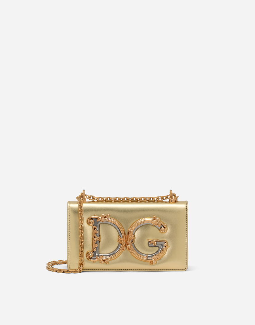 Handväska Dolce & Gabbana Dolce & Gabbana DG Girls Nappa Leather Phone Bag Metallisk | BI1416AW12189869